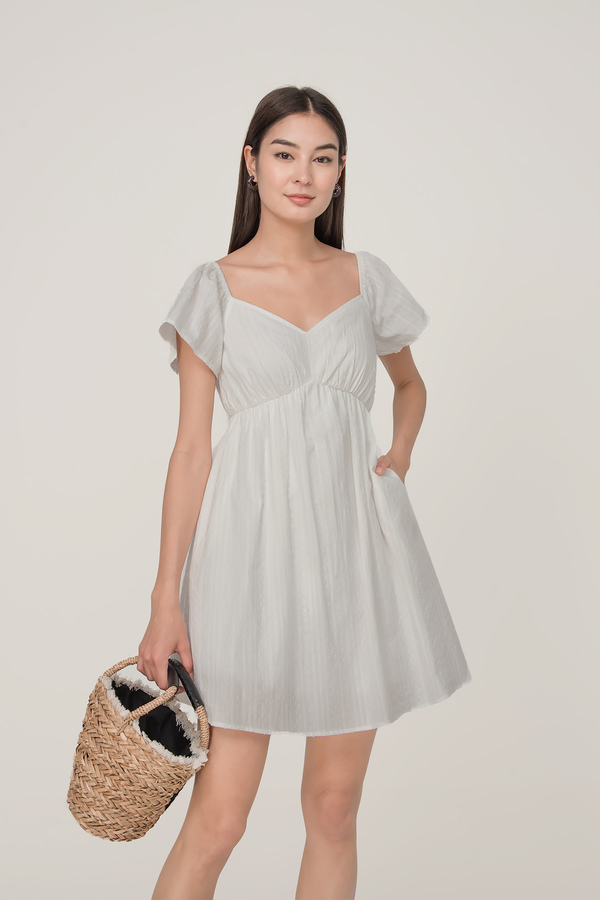 Ashlyn Flutter Sleeve Babydoll Dress