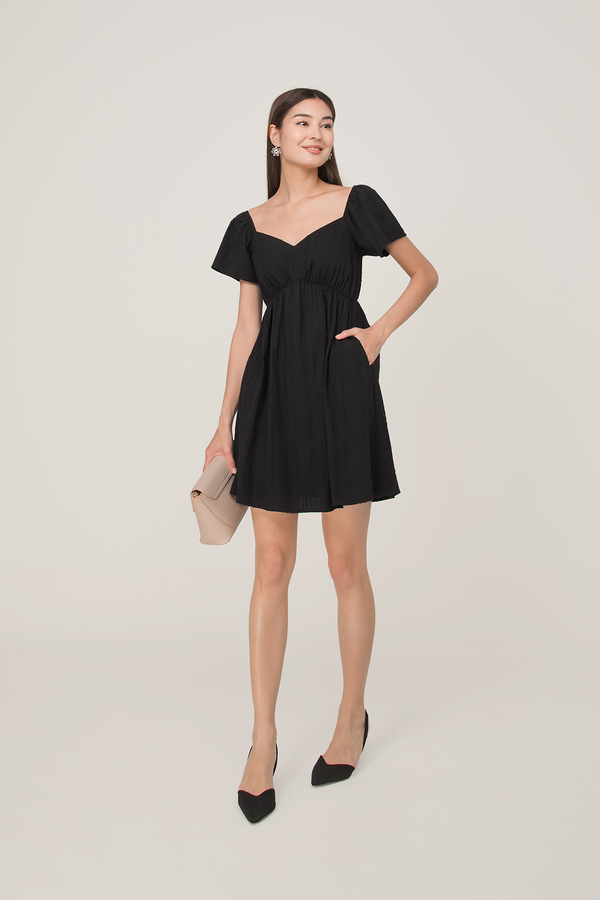 Ashlyn Flutter Sleeve Babydoll Dress