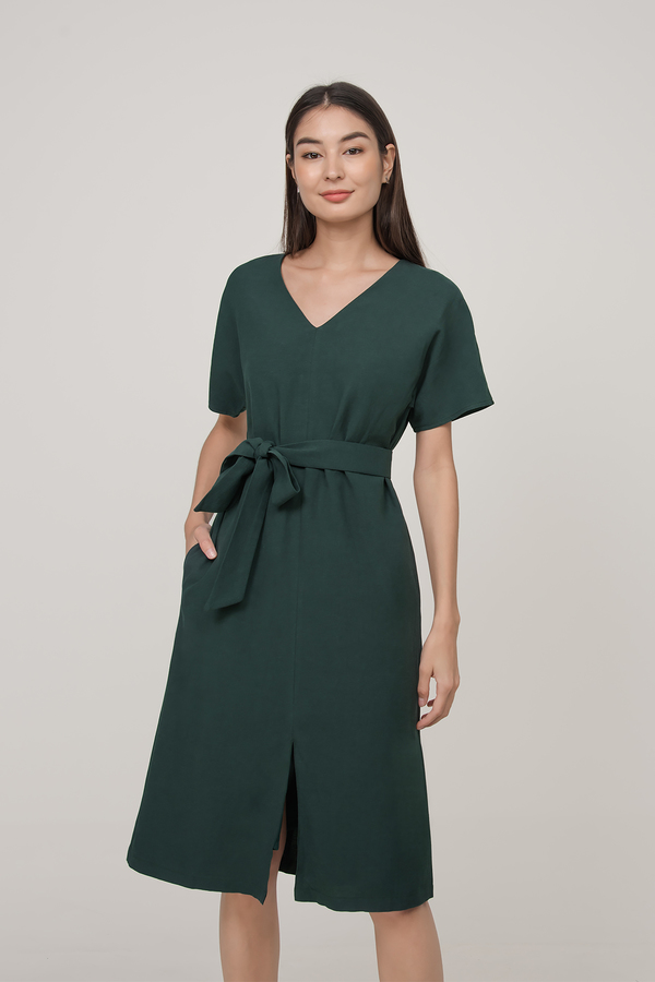 Hannah Linen Midi Dress