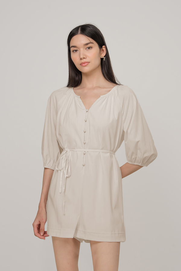 Hilda Balloon Sleeve Kaftan Playsuit