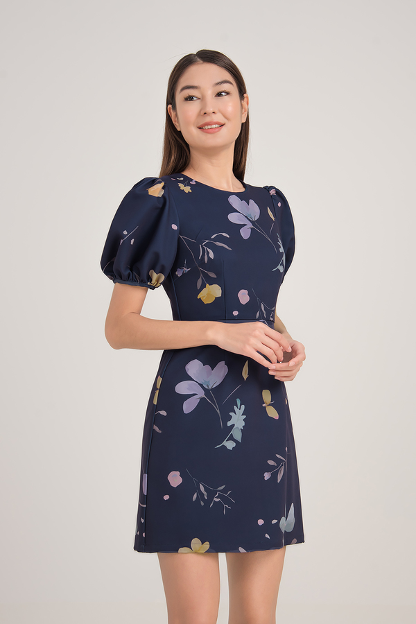 Bouquet Puff Sleeve Dress