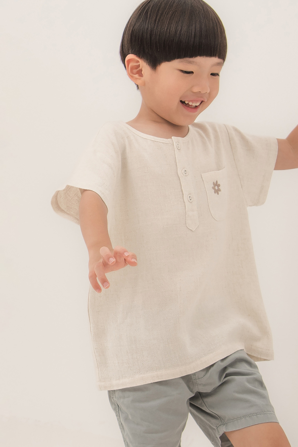 BOYS Savanna Pocket Linen Shirt