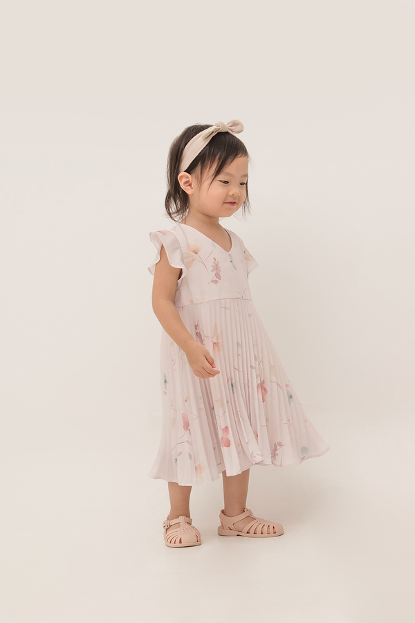 KIDS Bouquet Pleated Dress