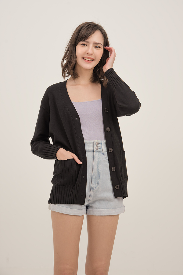 Cozie Oversized Pocket Knit Cardigan