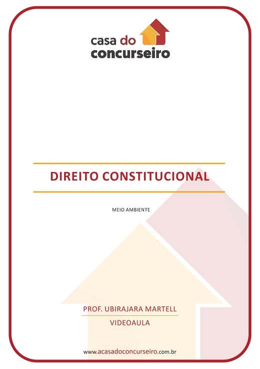 DIREITO CONSTITUCIONAL - MEIO AMBIENTE