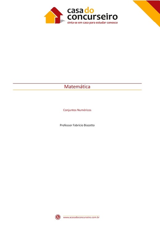 Matemática - Conjuntos Numéricos