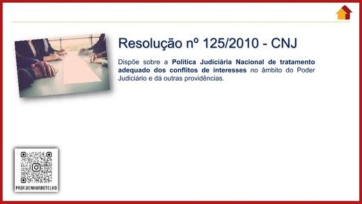 LEGISLAÇÃO - Resolução nº 125/2010