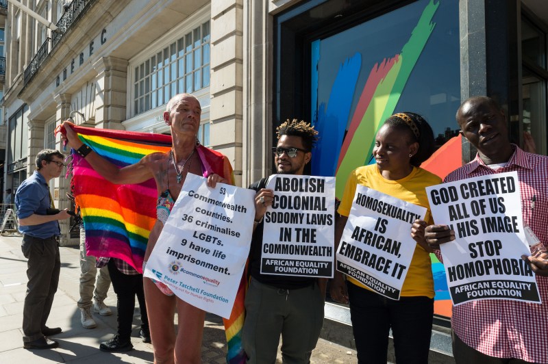 Activists protest LGBTQ discrimination in the Commonwealth.