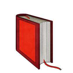 icon of a book with a bookmark