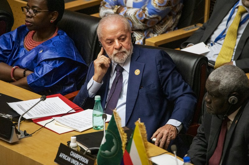 Brazilian President Luiz Inácio Lula da Silva attends the 37th Ordinary Session of the Assembly of the African Union at the AU headquarters in Addis Ababa, Ethiopia, on Feb. 17.