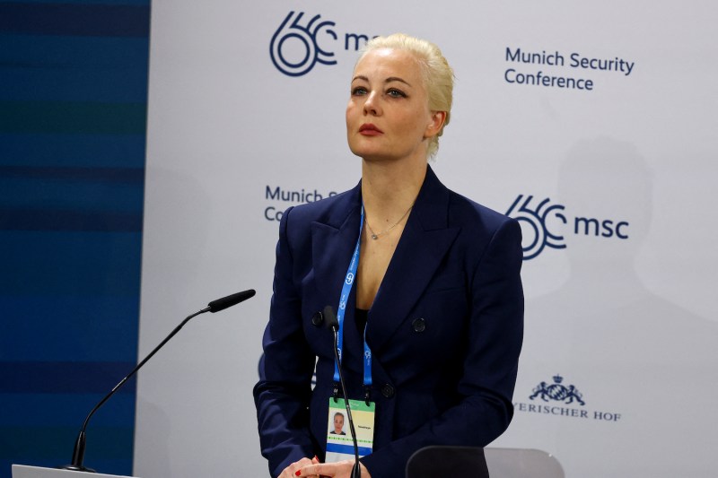 Yulia Navalnaya, wife of late Russian opposition leader Alexei Navalny, attends the Munich Security Conference on the day it was announced that Navalny is dead, in Munich, Germany.