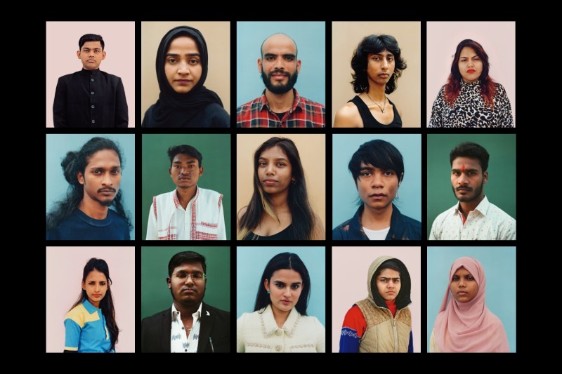 A grid of photos shows 15 portraits of India's Gen Z.
