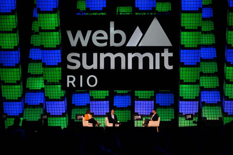 A view of the main stage during the Web Summit Rio 2024 at the RioCentro Expo Center in Rio de Janeiro on April 16.