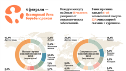 Онкологические заболевания <em>(их более 100)</em> являются второй из основных причин человеческой смертности в мире &ndash; после сердечно-сосудистых заболеваний <em>(более 30% от всех смертей)</em>, <a href="https://www.who.int/news-room/fact-sheets/detail/cancer" target="_blank">напоминает Всемирная организация здравоохранения</a> (ВОЗ).<br />
Они возникают в результате взаимодействия генетических факторов человека и трех категорий внешних факторов: <strong>физические канцерогены</strong> <em>(ультрафиолетовое или ионизирующее излучение)</em>; <strong>химические канцерогены</strong> <em>(такие как асбест, компоненты табачного дыма, загрязнители продуктов питания и воды)</em>; <strong>биологические канцерогены</strong> <em>(инфекции, вызываемые некоторыми вирусами, бактериями и паразитами)</em>.