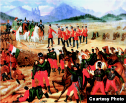 Венгерские революционеры сдаются русским войскам при Вилагоше, 1849 год