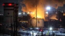 Пожар на терминале компании "Новатэк" в порту Усть-Луга после атаки беспилотников, 21 января 2024 года 