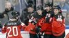 Игроки сборной Канады в финале чемпионата мира по хоккею, Тампере, 28 мая 2023 года