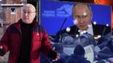 Слева направо: Мумин Шакиров, Владимир Путин. Коллаж