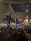 Thousands Protest, And Lawmakers Brawl, As Georgian 'Foreign Agents' Bill Reappears In Parliament, Tbilisi, Georgia