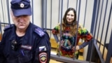 RUSSIA – 33-year-old artist and musician Alexandra (Sasha) Skochіlenko, accused of spreading false information about the Russian army, during a court hearing. Petersburg, November14, 2023