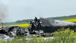 Imagine a bombardierului rusesc căzut în regiunea Stravropol la 19 aprilie, postată pe Telegram de guvernatorul Vladimir Vladimirov. 