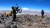 Climbing the "Oјos del Salado" active volcano by bicycle, cyclists from North Macedonia, Nikola Neshkoski and Ilija Derevjov