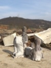 Ruined WWII monument in Serbia