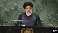 Iranian President Ebrahim Raisi addresses the 78th United Nations General Assembly at UN headquarters in New York on September 19.
