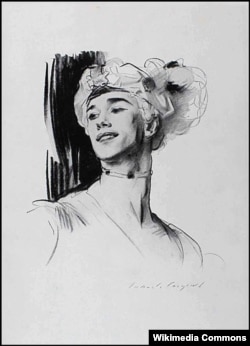Вацлав Нижинский в балете "Павильон Армиды". 1909 г.