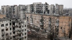 Полностью разрушенные бывшие жилые кварталы Авдеевки в Донецкой области Украины