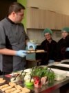 Cooking with students with disabilities, аt the state high school for rehabilitation and education "St. Naum Ohridski" in Skopje