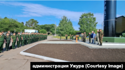 Открытие памятнику ракете "Сармат" в Ужуре