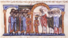Коронация императора Василия ІІ патриархом Полиевктом 22 апреля 960 года. Миниатюра из рукописи Иоанна Скилицы, XII век