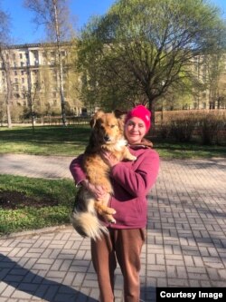 Ольга Фаттуш с собакой Вилли