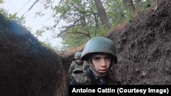 Никита Агапов в окопе в Донбассе