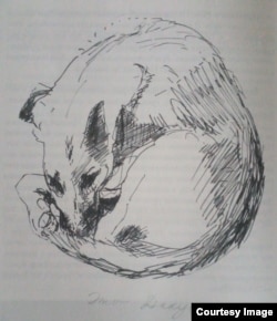 Рисунок пса Дакуса. 1979.