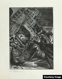 Алексей Кравченко. Илл. к "Невскому проспекту" Гоголя, 1923