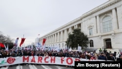Демонстрация противников абортов в Вашингтоне, США. 2022 год