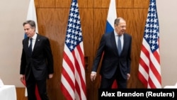 Встреча госсекретаря США Блинкена и главы МИД РФ Лаврова в Женеве. 21 января 2022 г.