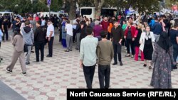 Протест против мобилизации в Махачкале. Столичные протесты начались после аналогичных акций в кумыкских муниципальных образованиях на севере Дагестана