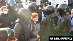 Акция протеста против мобилизации в Петербурге