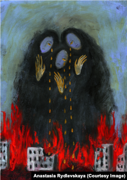 Картина Анастасии Рыдлевской о войне в Украине