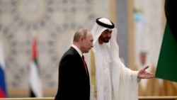 Владимир Путин в гостях у шейха Мухаммада ибн Заида Аль Нахайяна. Абу-Даби, 15 октября 2019 года