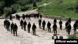 نیروهای امنیتی تاجکستان در نزدیکی مرز با افغانستان 