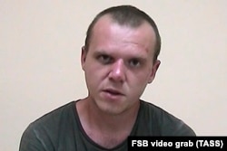 Кадр с видео ФСБ: Геннадий Лимешко после задержания. На лице видны следы побоев. 15 августа 2017