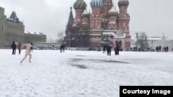 Акция Ильи Качаева на Красной площади