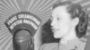 Елена Якобсон у микрофона "Голоса Америки", 1947 