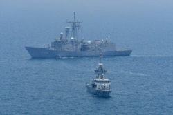 Фрегат ВМС Турции "Гокова" на базе в Катаре. 2020 год
