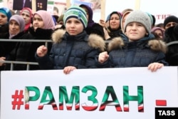 Митинг в поддержку Кадырова в Грозном 22 января 2016