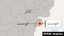 ولایت خوست در نقشه افغانستان 